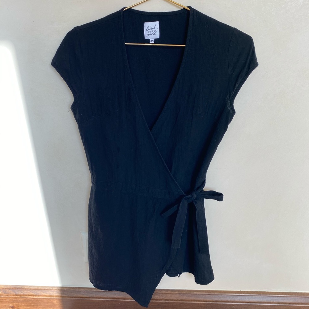 Black wrap dress